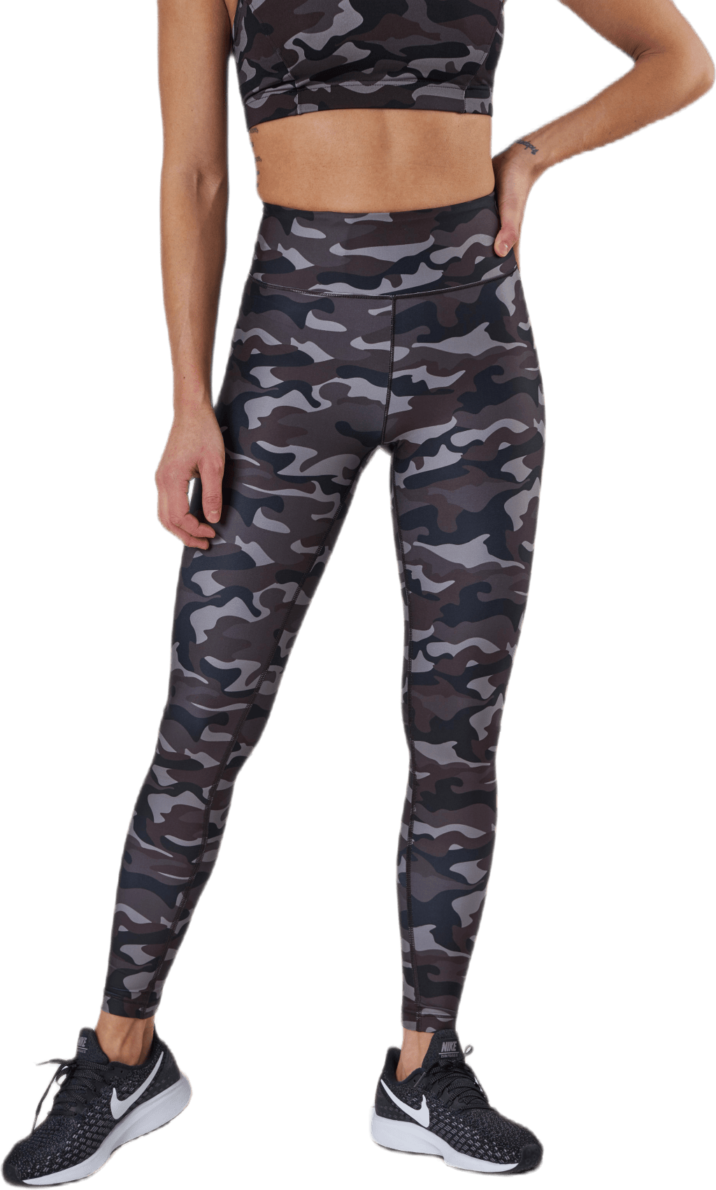 Printed Sport Tights Grey, Female, Vêtements, Leggings, Entraînement, Gris, 36