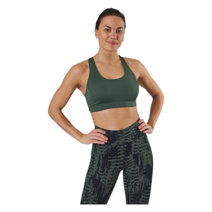 Iconic Sports Bra Green, Female, Apparels, Sports Bras, Running, Green, S C/D