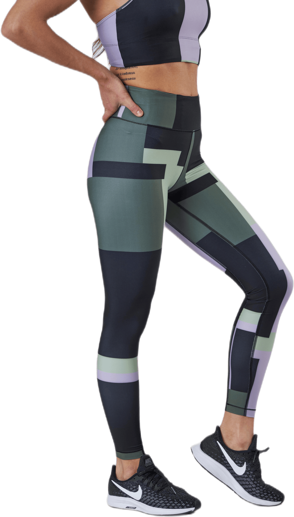 Printed Sport Tights Green - Bild 2