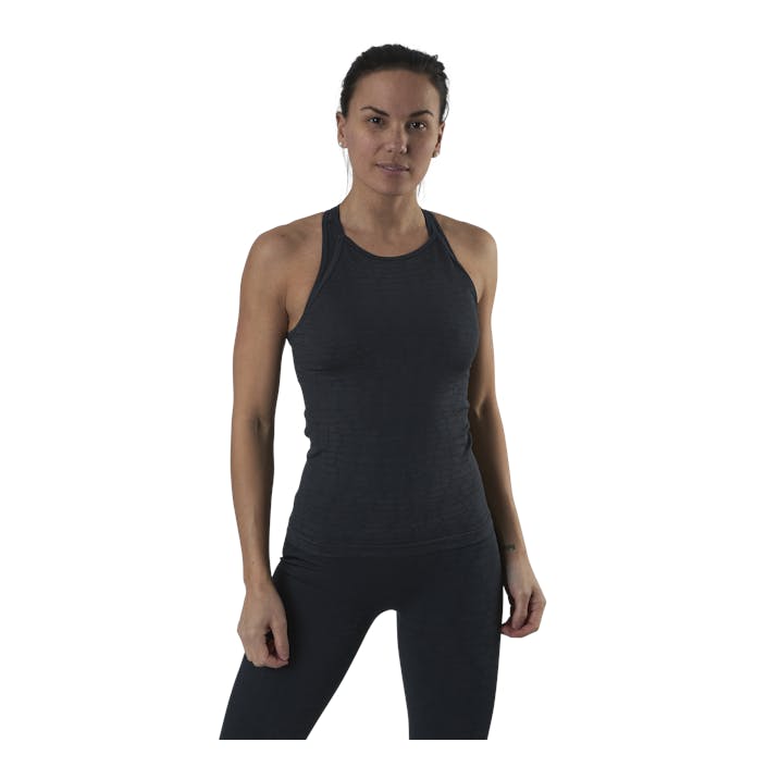 Shiny Alligator Seamless Strap Tank Grey, Female, Vêtements, Tops, Yoga, Gris, L