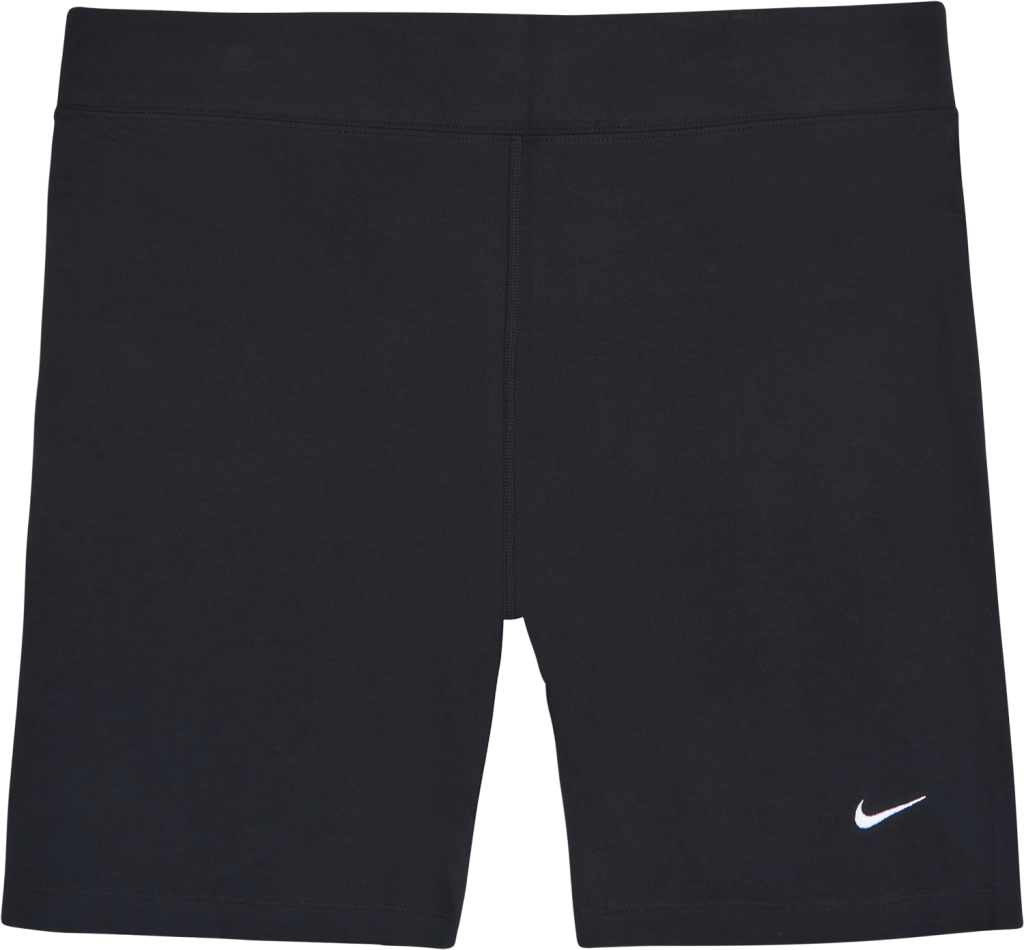 Sportswear Essential Women's Mid-Rise Bike Shorts (Plus Size) BLACK/WHITE, Female, Kläder, Tights, Svart, XXXL