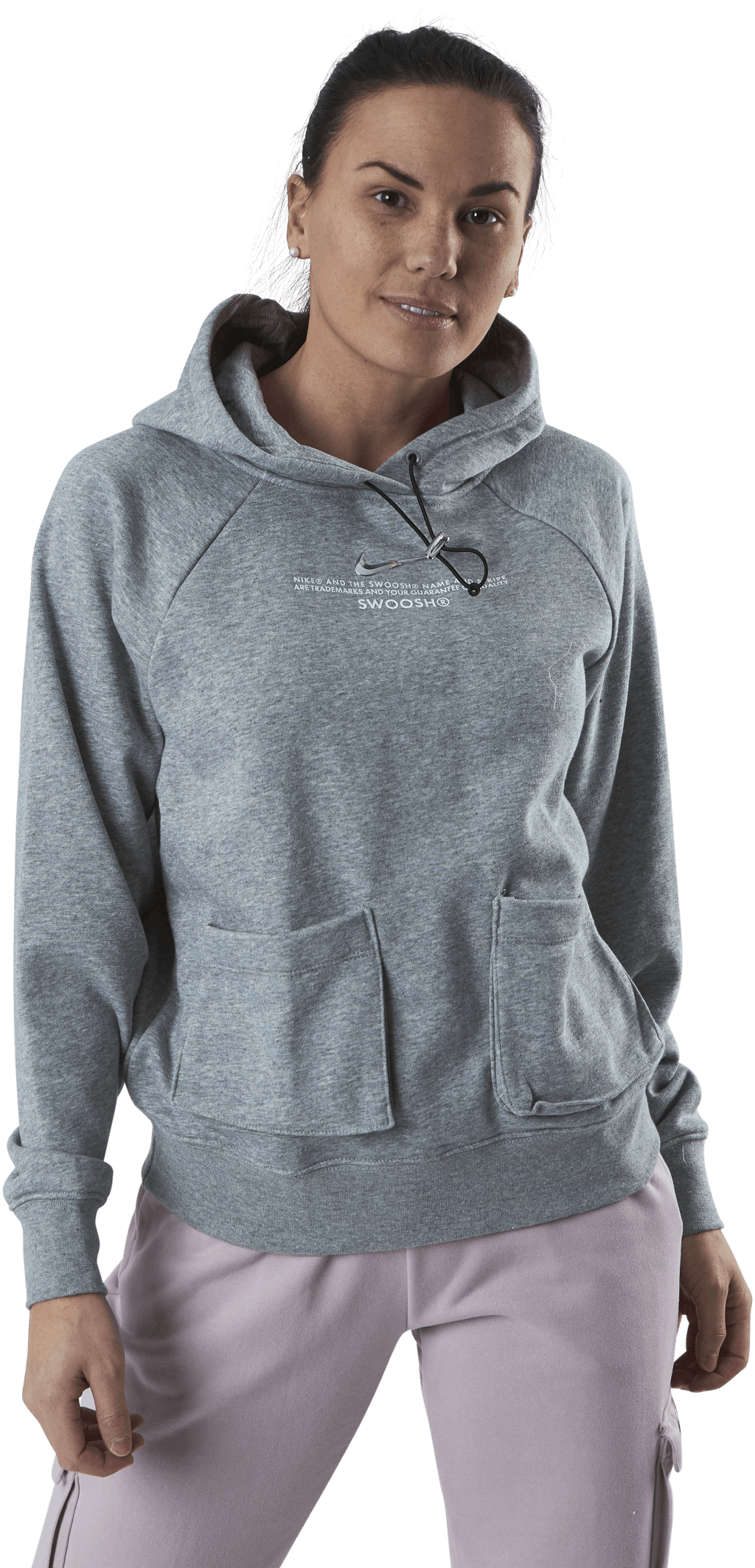 Nsw Swoosh Hoodie Ft Grey, Female, Apparels, Shirts, Grey, S