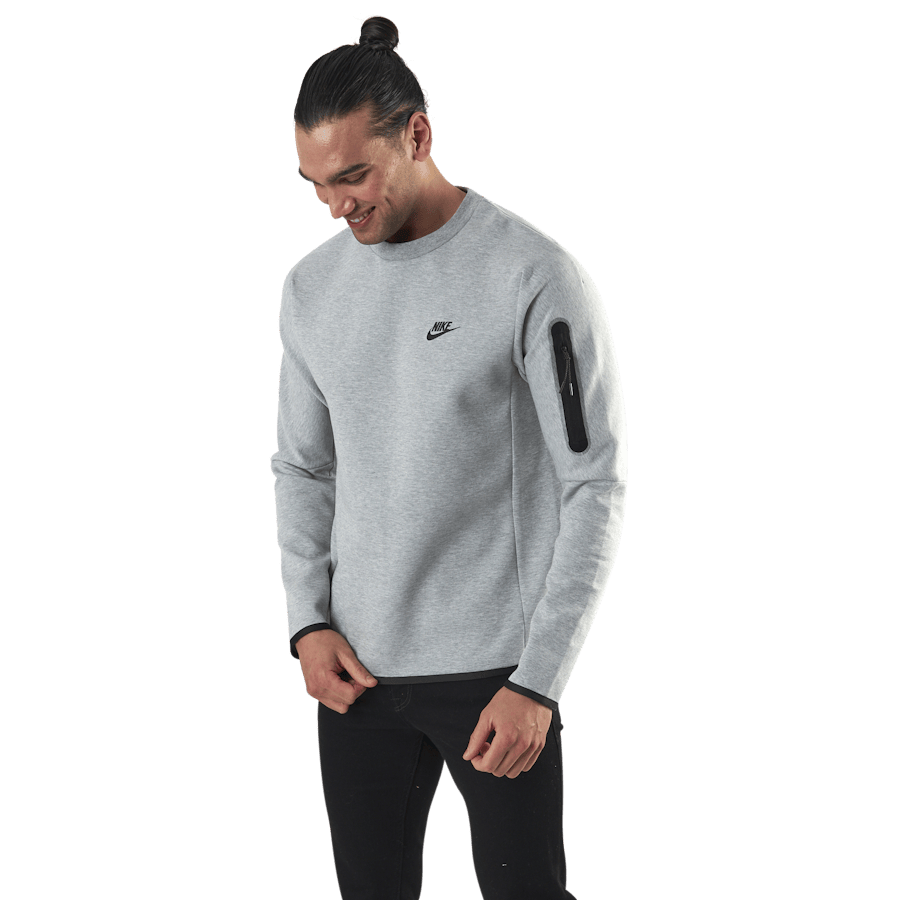 Sportswear Tech Fleece Men’s Crew Sweatshirt DK GREY HEATHER/BLACK