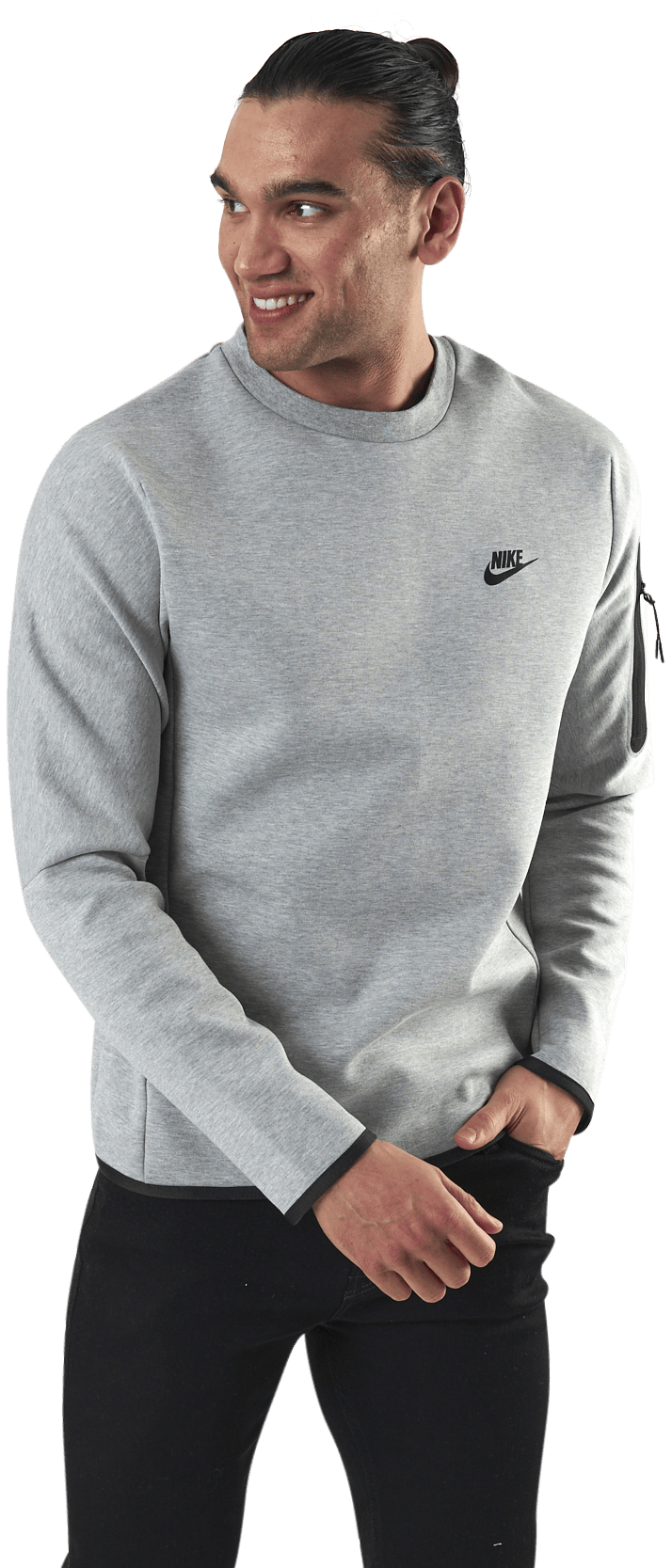 Sportswear Tech Fleece Men's Crew Sweatshirt DK GREY HEATHER/BLACK - Bild 2
