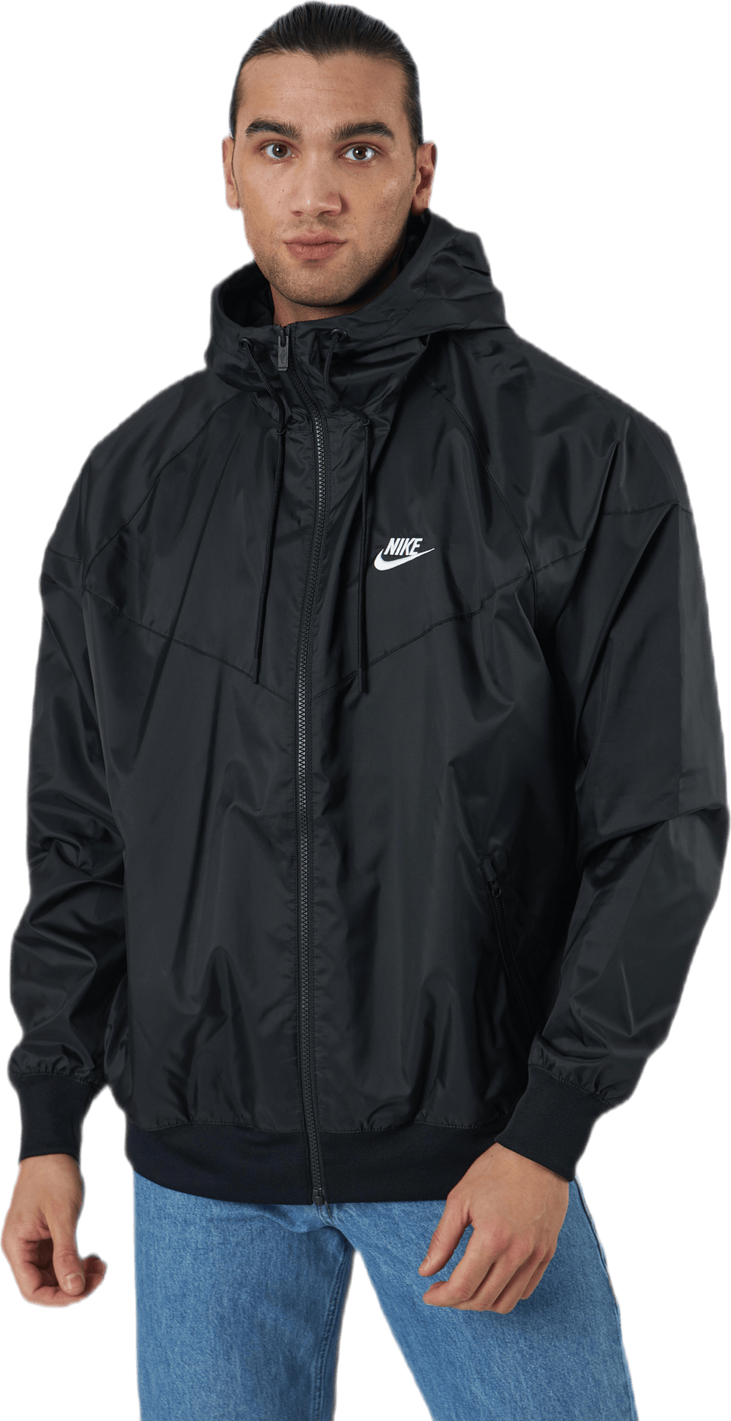 Sportswear Windrunner Men's Hooded Jacket BLACK/WHITE, Male, Kläder, jackor, Svart, XL