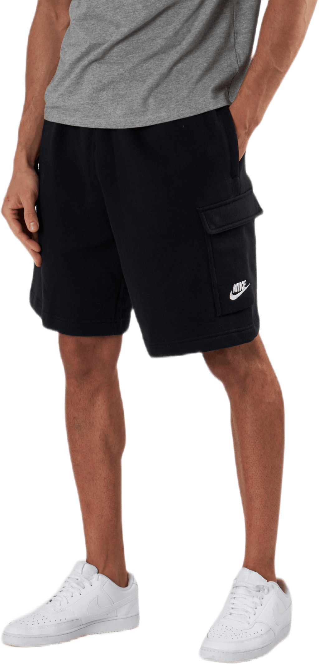 Sportswear Club Men's Cargo Shorts BLACK/BLACK/WHITE, Male, Kläder, Shorts, Svart, S