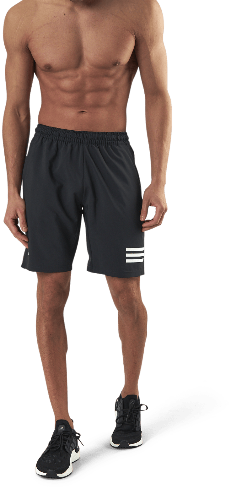 Club 3-Stripe Shorts White/Black, Male, Ropa, Pantalones cortos, Tenis, Negro, L