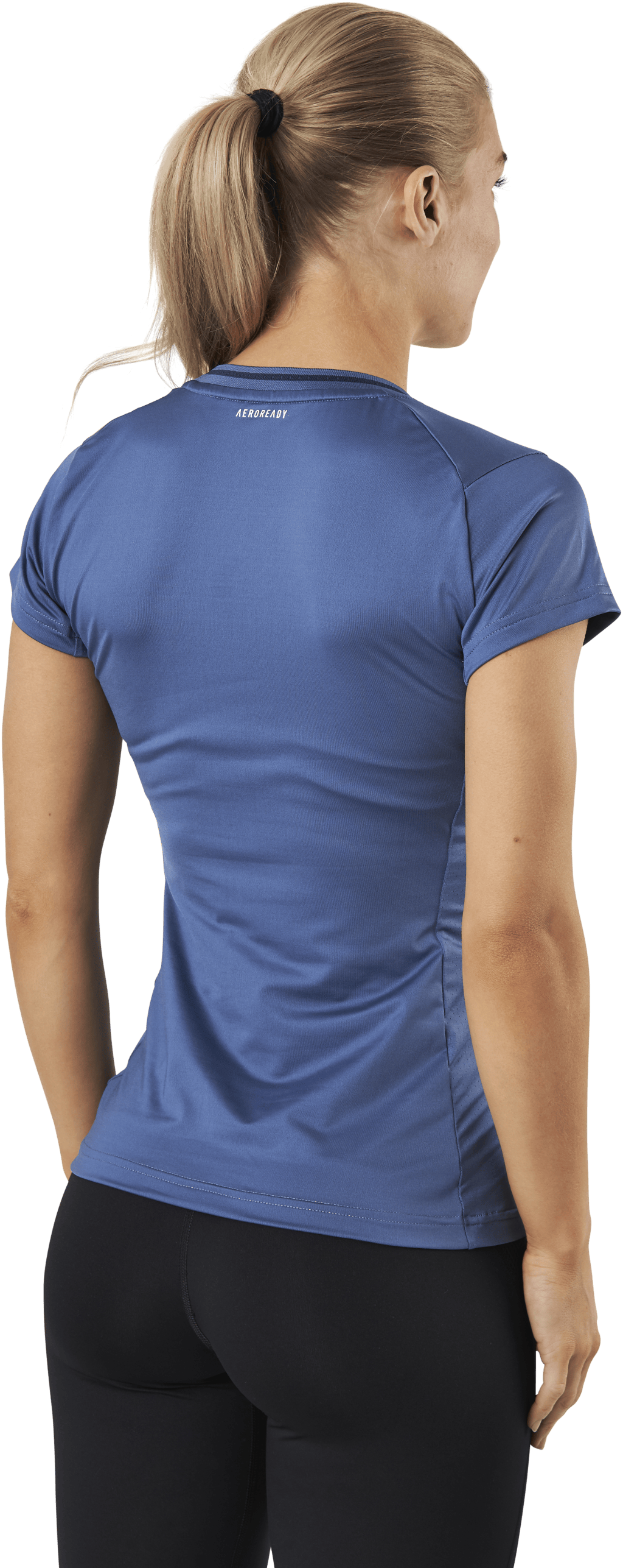 Match Tee Aeroready Blue/White - Bild 3