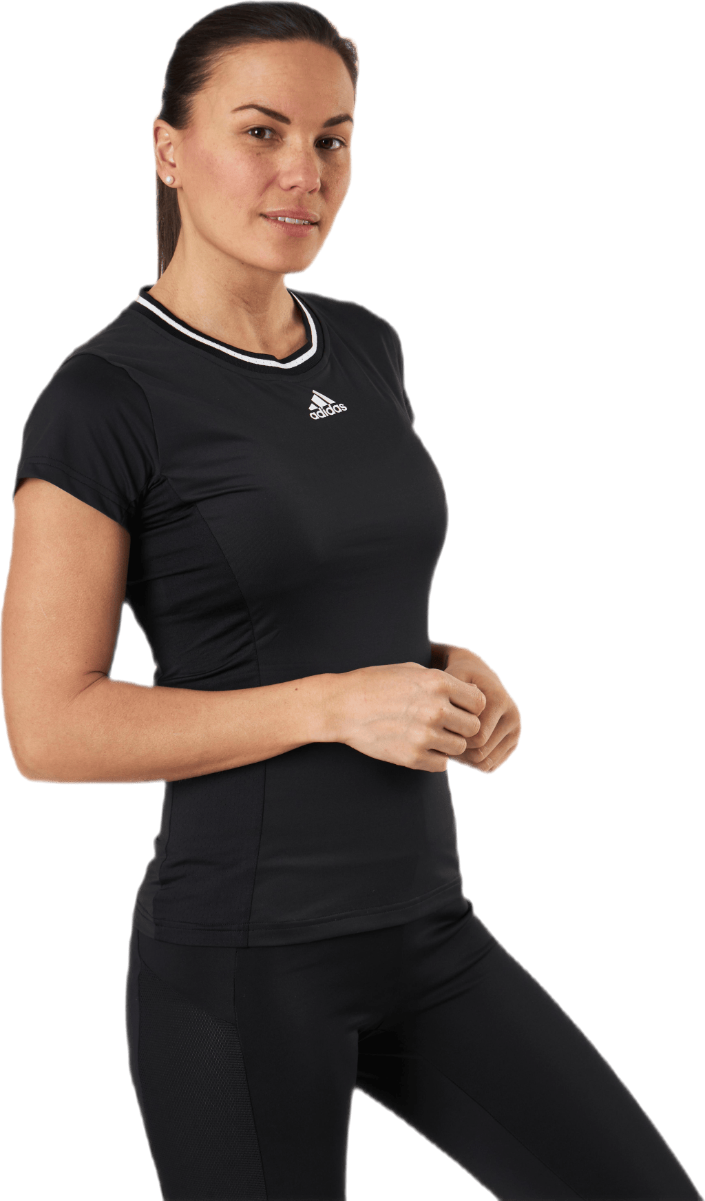 Match Tee Aeroready White/Black - Bild 2