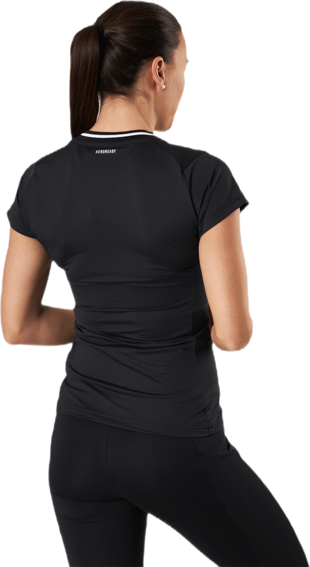 Match Tee Aeroready White/Black - Bild 3