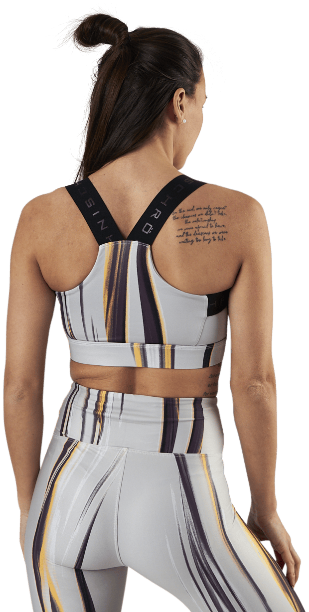 Kay Printed Sports Bra Beige