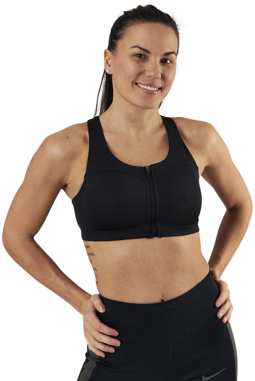 Front Zip Sports Bra Black, Female, Kleding, Sport bh, Training, Zwart, L