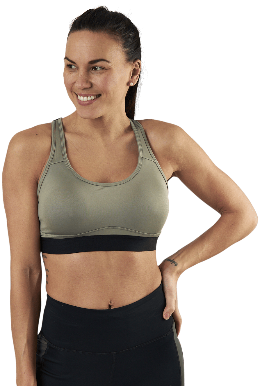 Padded Crossback Bra Green, Female, Abbigliamento, Reggiseno sportivo, In esecuzione, Verde, XS