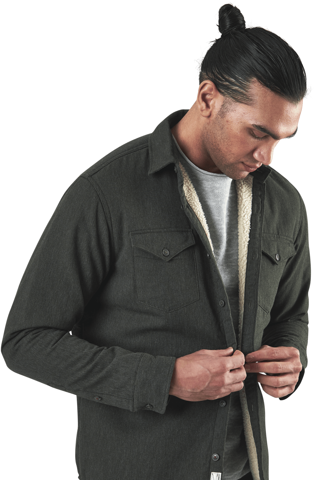 Hunter Check Overshirt L/S Black - Bild 5