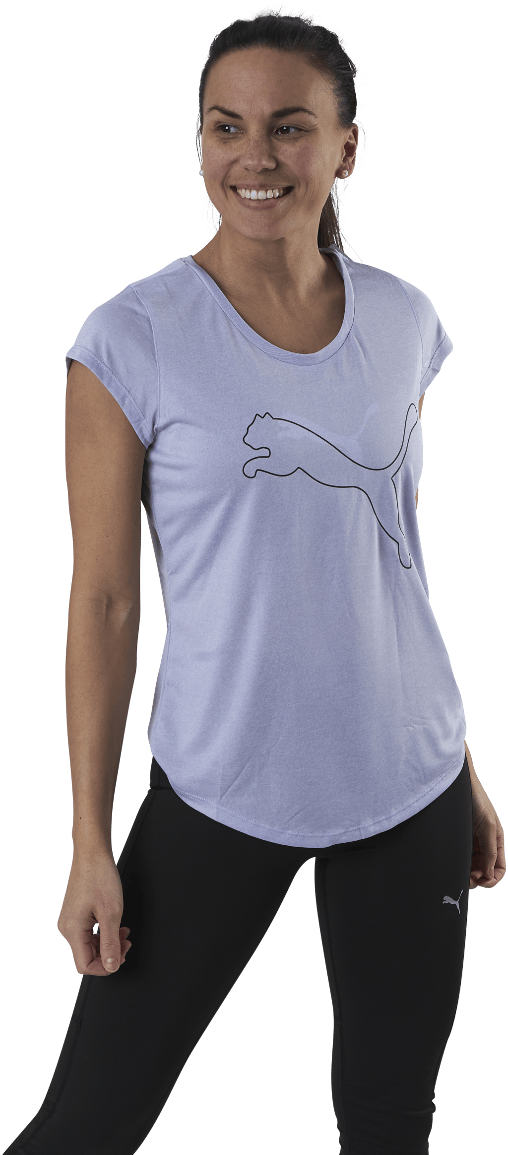 Performance Heather Cat Tee Purple