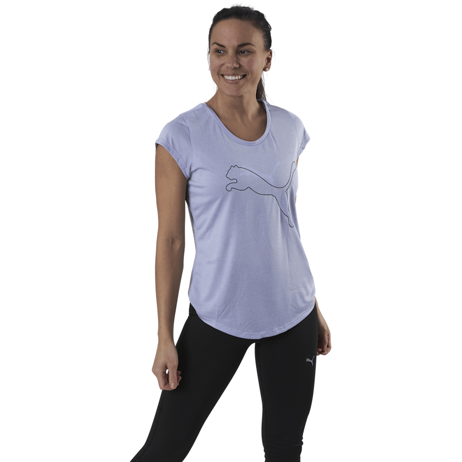 Performance Heather Cat Tee Purple