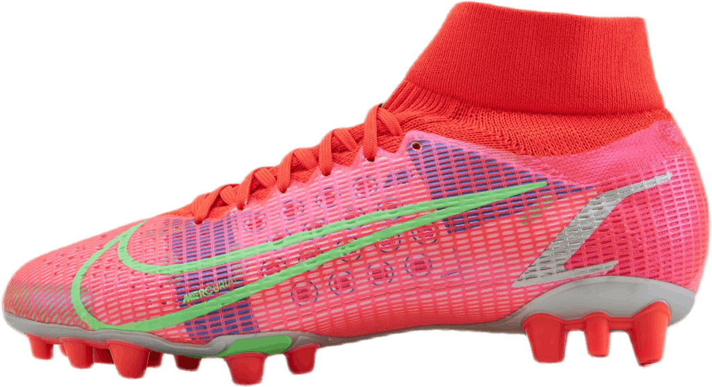Superfly 8 Pro AG Silver/Red, Unisex, Skor, sneakers & sportskor, Fotboll, Rosa, EU 46