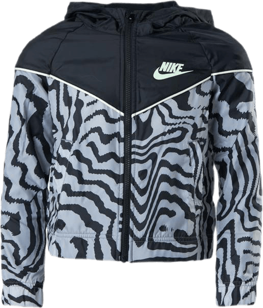 NSW Windrunner AOP Jacket Black, Unisex, Bekleidung, Jacken, Laufen, Schwarz, XL