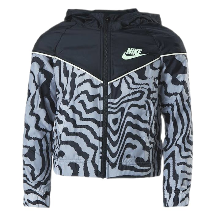 NSW Windrunner AOP Jacket Black, Unisex, Bekleidung, Jacken, Laufen, Schwarz, XL