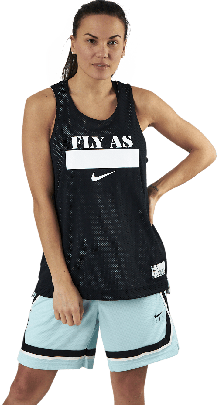 Essential Fly Jsy White/Black, Female, Odzież, Tops, Koszykówka, Czarny, XL