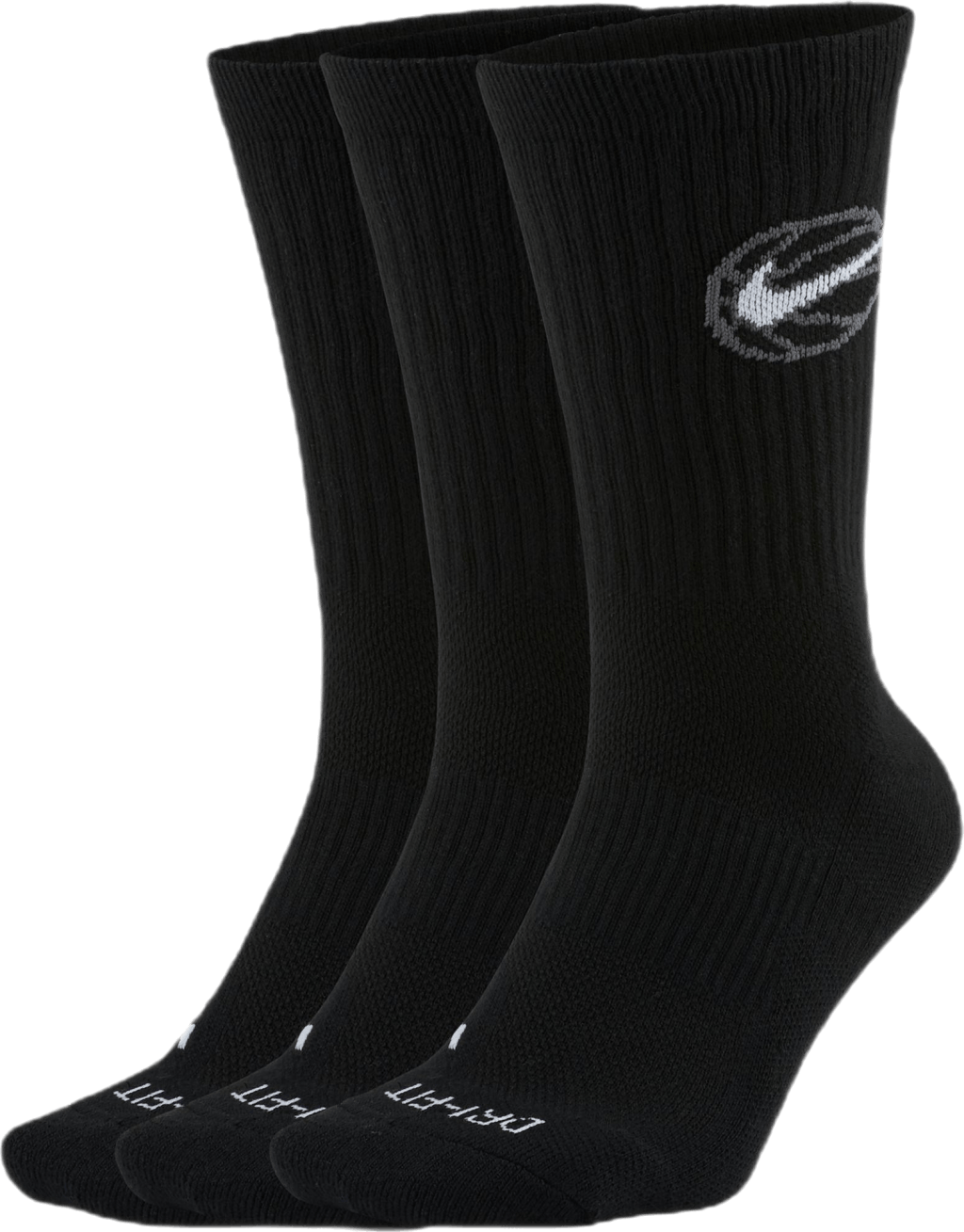 Everyday Crew Basketball Socks (3 Pair) BLACK/WHITE, Unisex, Kläder, Strumpor, Svart, M