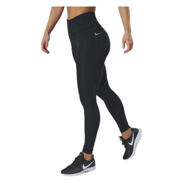 Epic Fast Women's Mid-Rise Pocket Running Leggings BLACK/REFLECTIVE SILV, Female, Vêtements, Leggings, Entraînement, Noir, XS