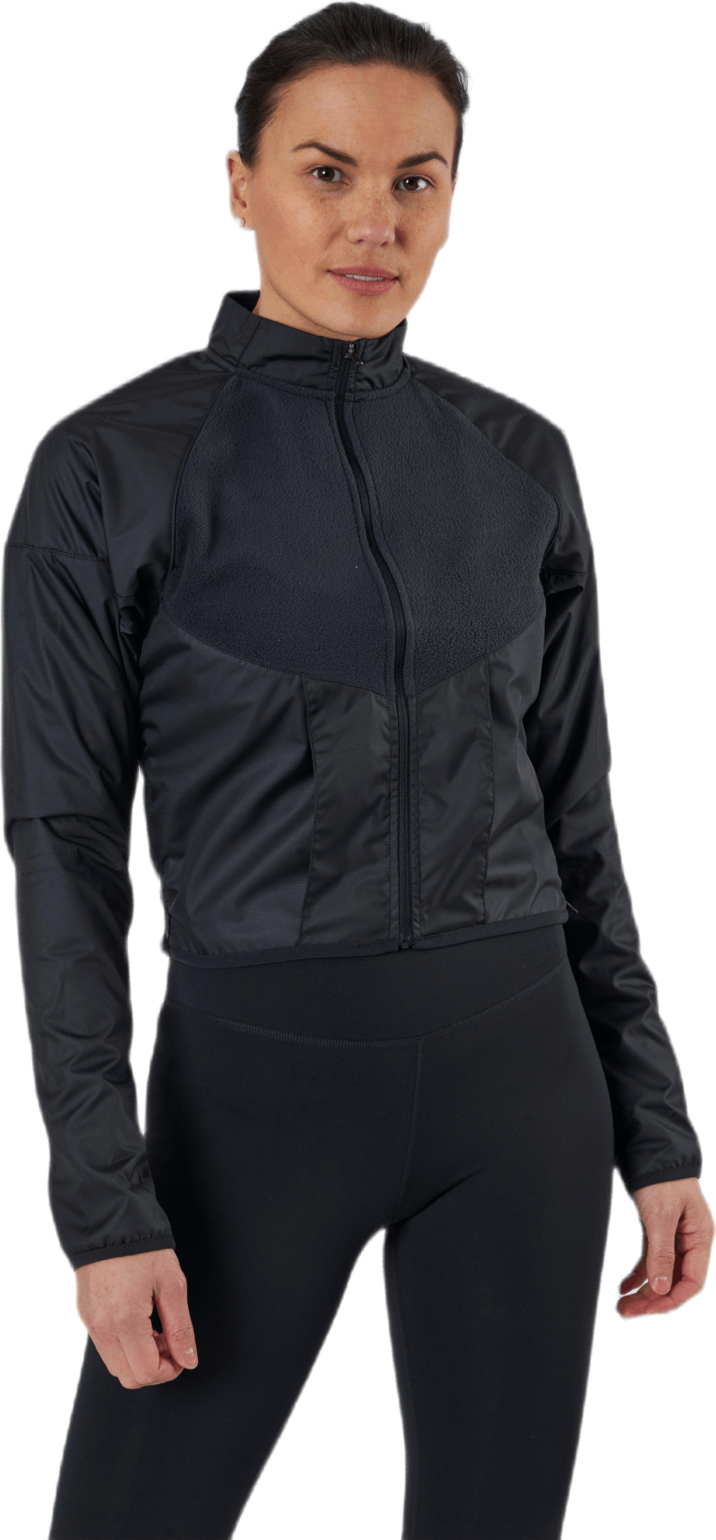 Run Division Top Mid Black/Gold, Female, Apparels, Shirts, Running, Black, XL