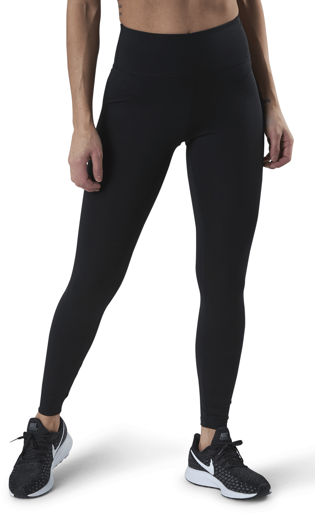 Swoosh Run Tight 7/8 Black/Silver, Female, Odzież, Leggings, Bieganie, Czarny, XS