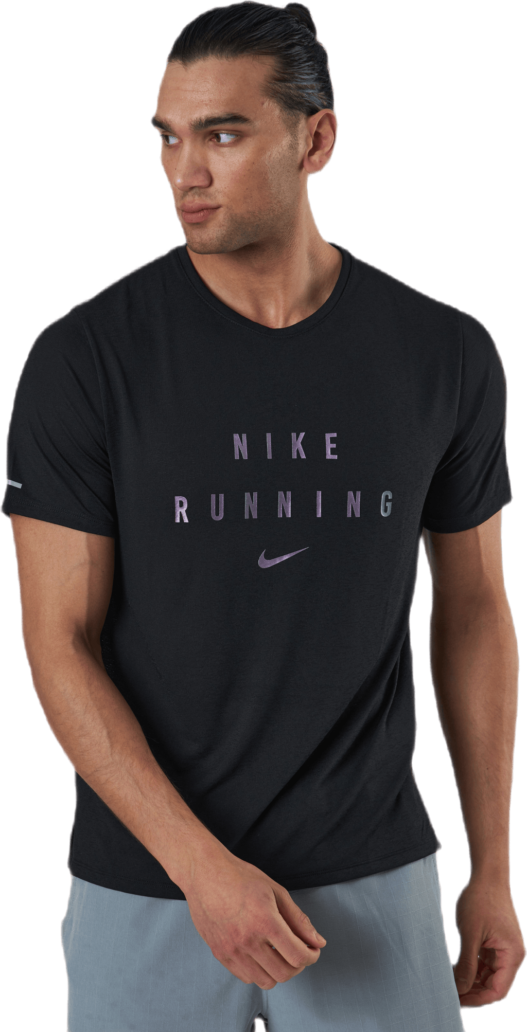 Dri-FIT Miler Run Division Tee Black, Male, Apparels, T-shirt, Running, Black, S
