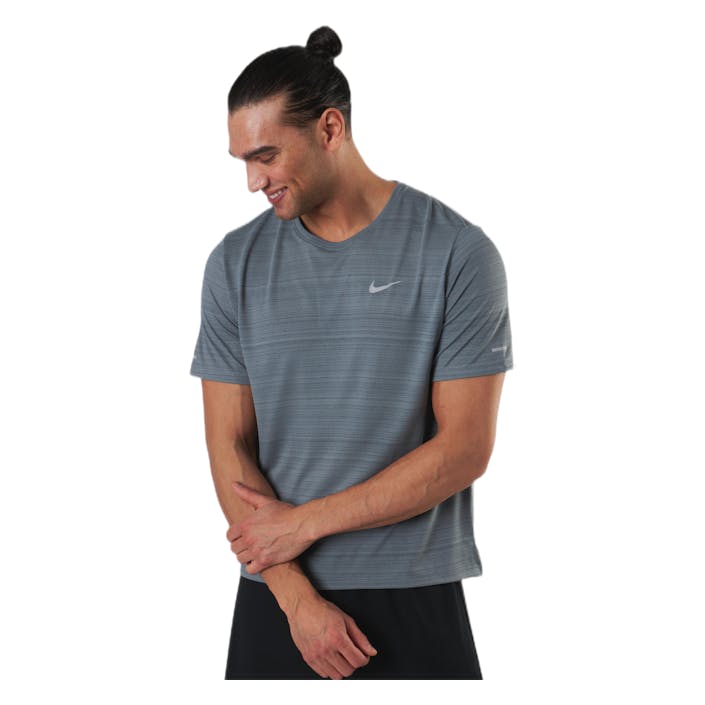 Dri-FIT Miler Top SS Grey, Male, Odevy, Tričko, Beží, Šedá, XXL