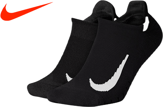 Multiplier Running No-Show Socks (2 Pairs) BLACK/WHITE, Unisex, Aparelhos, Meias, Corrida, Preto, XL