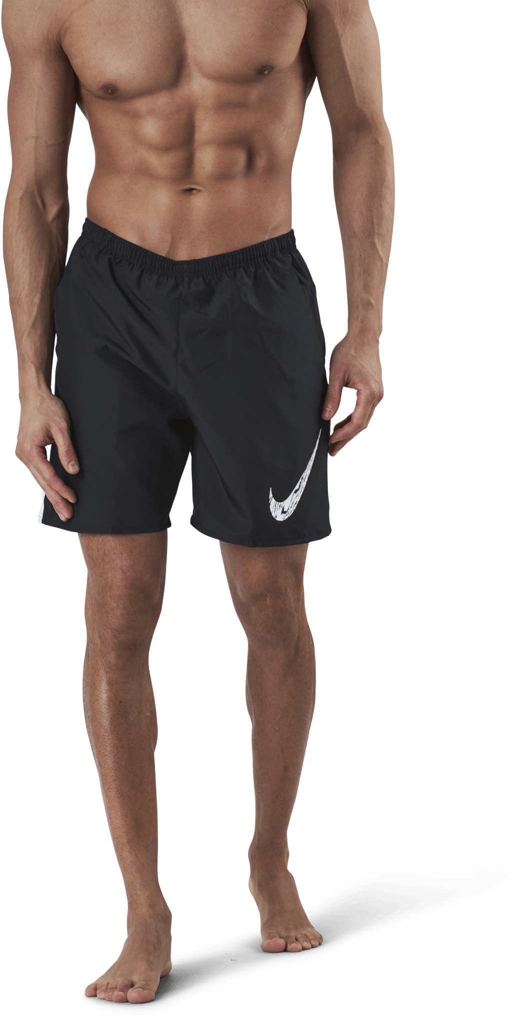 Run Wild Run Short 7" Brief-Line White/Black, Male, Apparels, Shorts, Running, Black, S