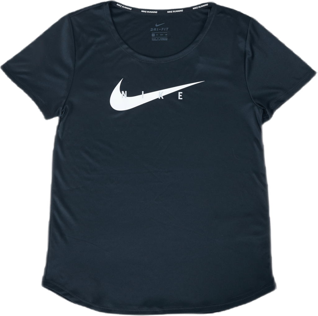 Swoosh Run Top SS Black/Silver - Bild 5