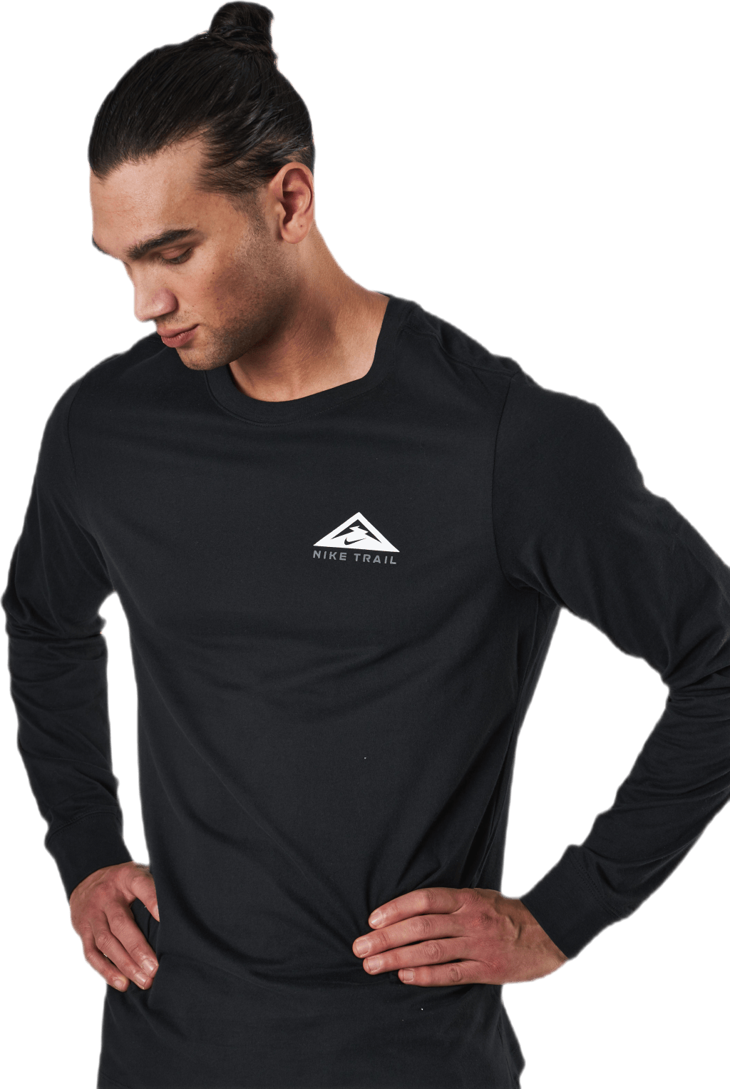 Dri-FIT LS Trail Run Tee Black, Male, Klær, Skjorter, Løping, Svart, XS