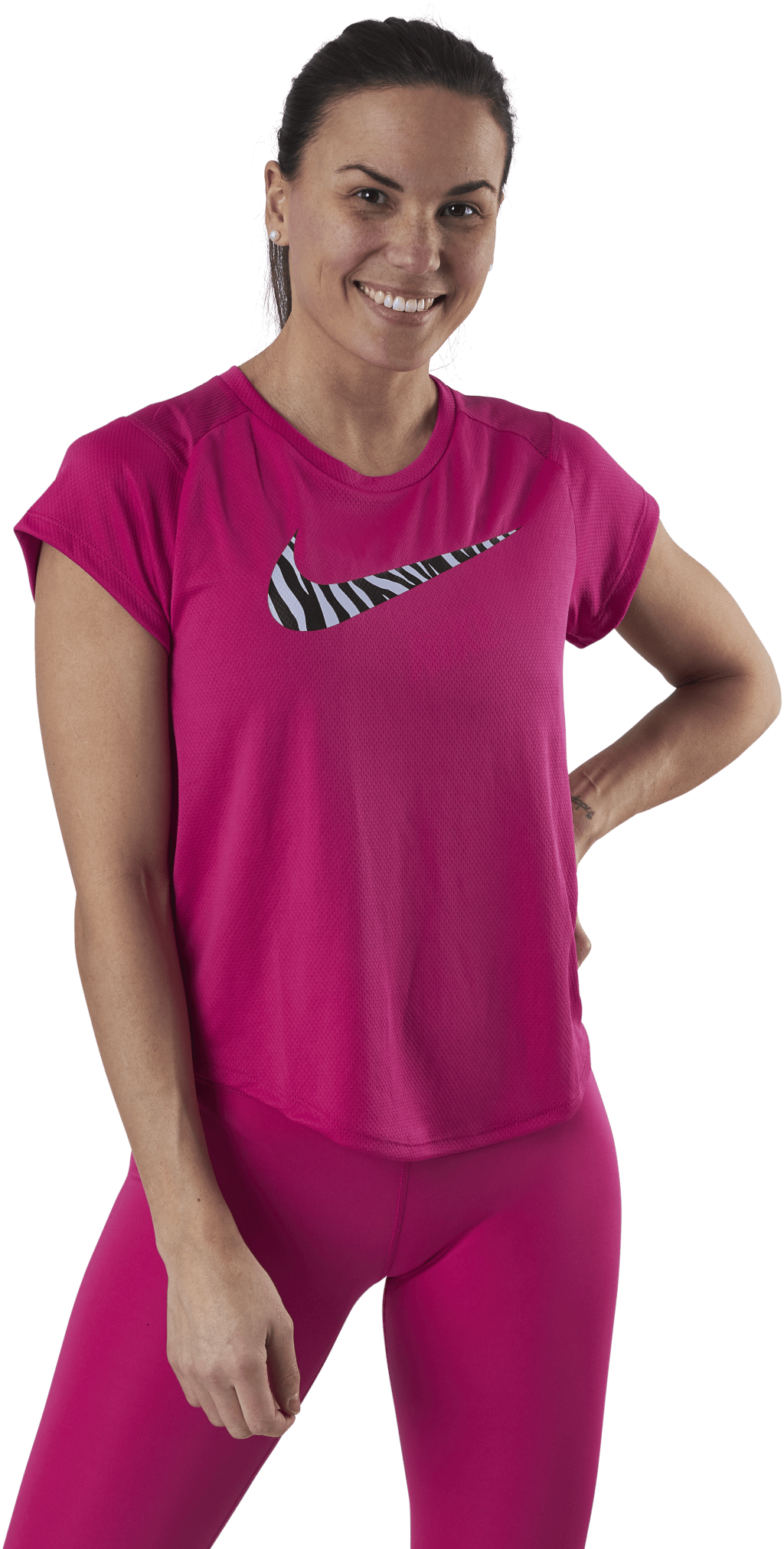 Icon Clash Run SS GX Silver/Red, Female, Apparels, T-shirt, Running, Pink, L