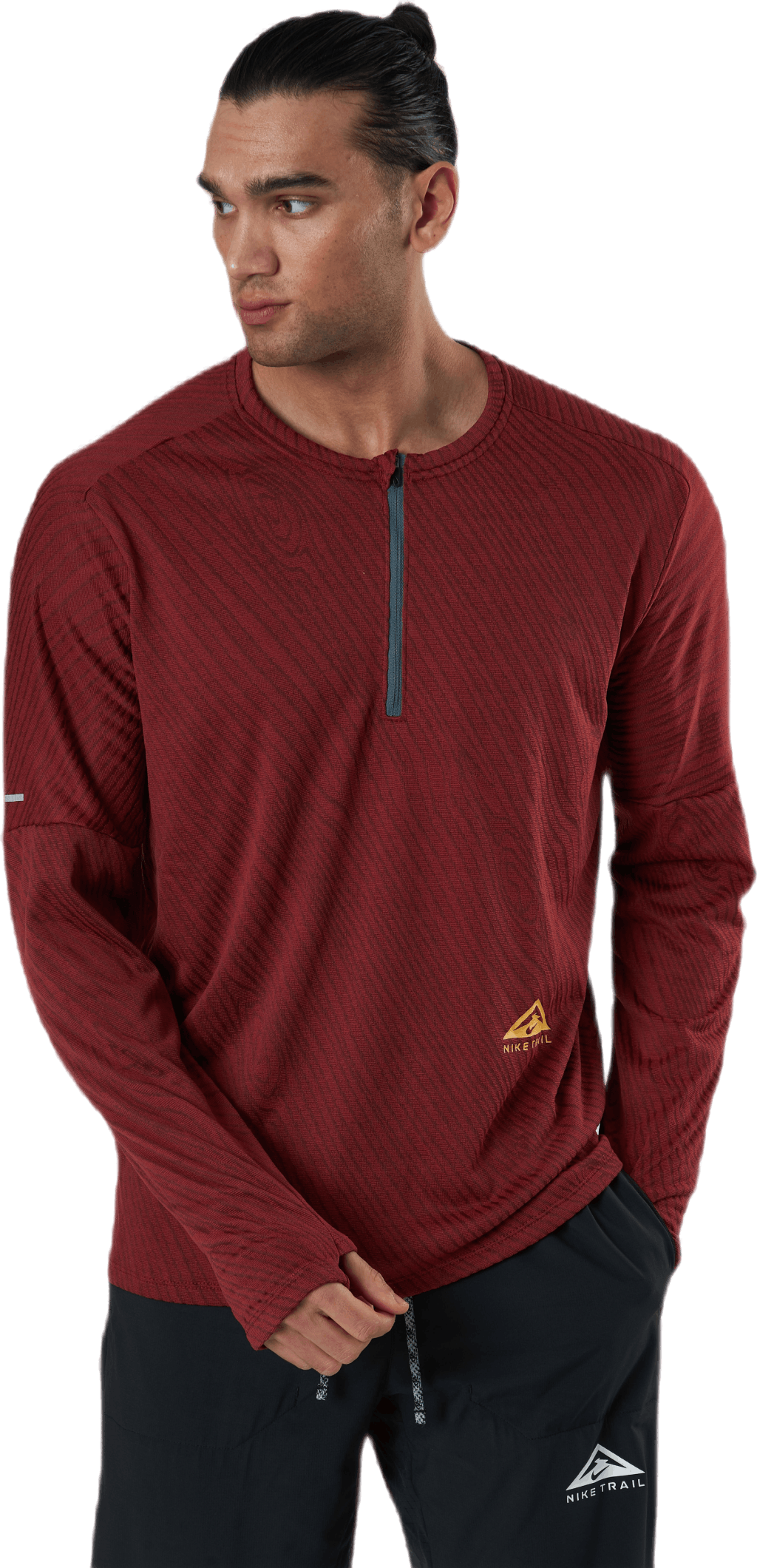 Dri-FIT Element 1/2-Zip Top Trail Red, Male, Abbigliamento, Camicie, In esecuzione, Rosso, L