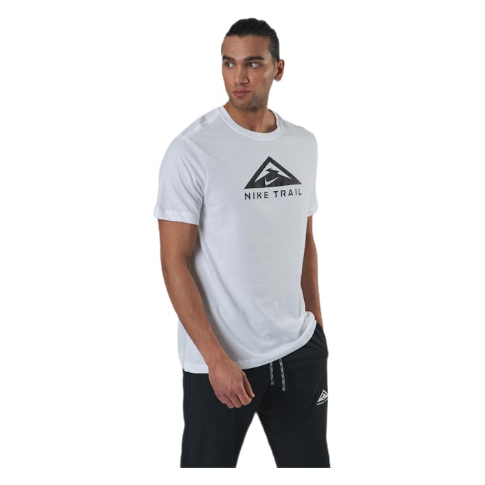 Dri-FIT SS Trail Run White, Male, Apparels, T-shirt, Running, White, M