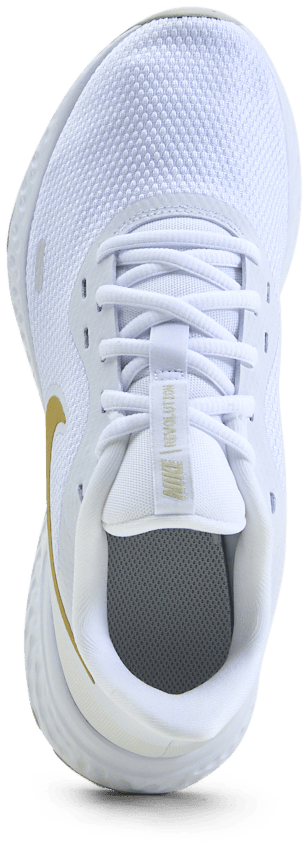 nike revolution 5 white gold