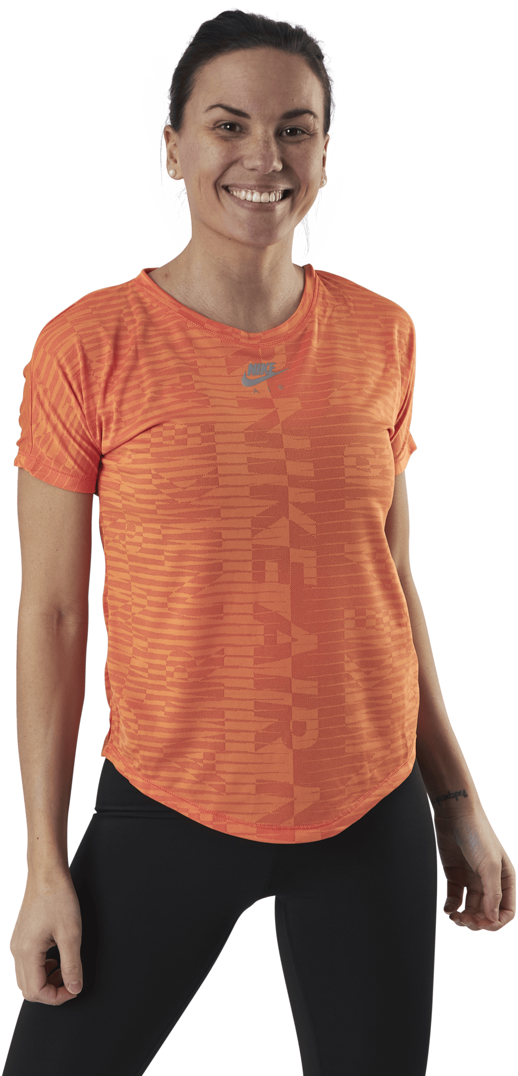 Air Top SS Orange, Female, Odzież, Podkoszulek, Bieganie, Pomarańczowy, XS