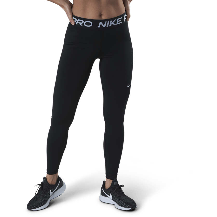 Nike Pro Women’s Mid-Rise Mesh-Paneled Leggings BLACK/WHITE