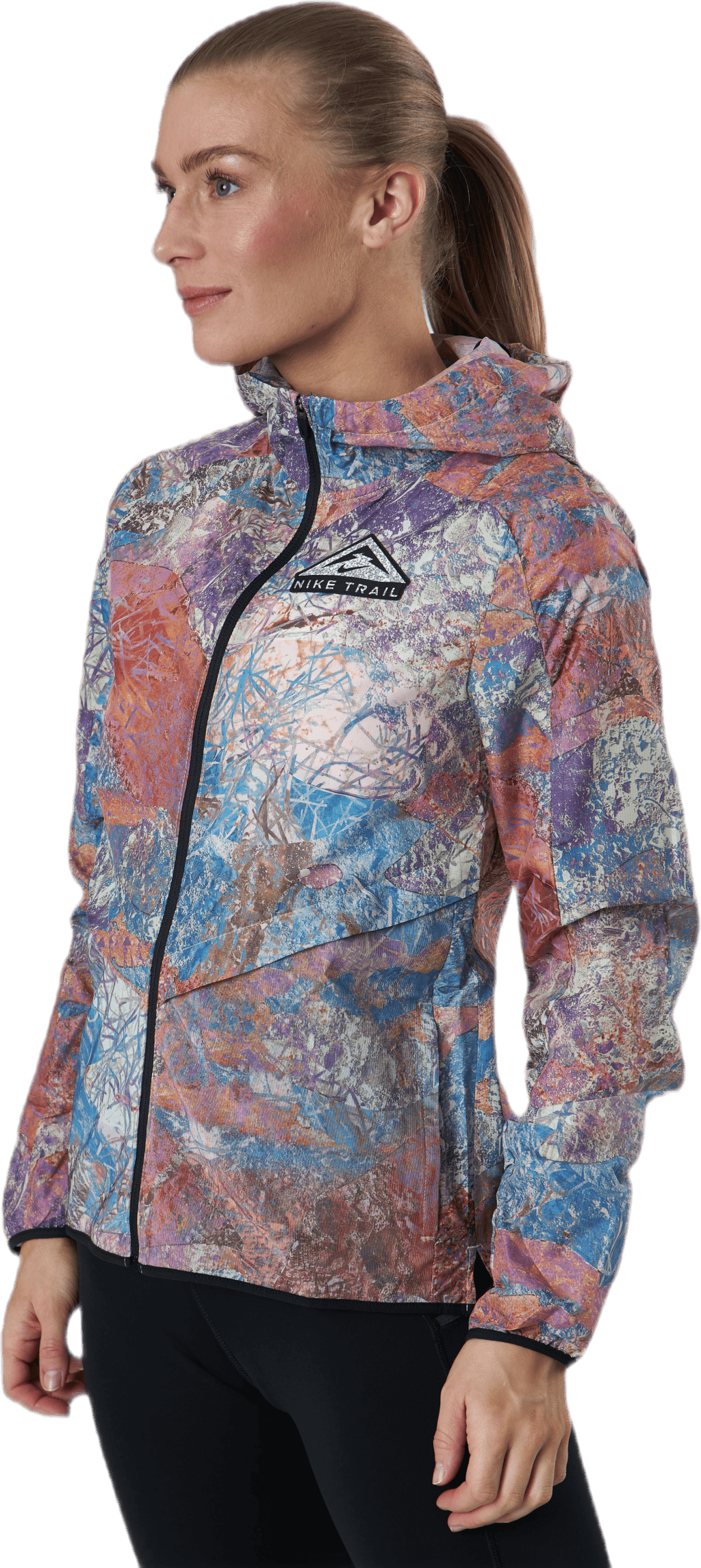 Windrunner Trail Run Blue/Silver, Female, Odzież, kurtki, Bieganie, Wielokolorowy, S
