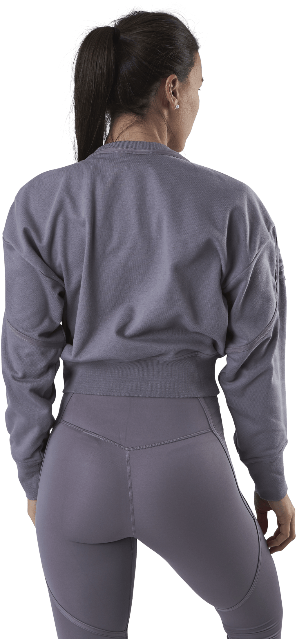 Therma Cropped Fleece LS Crew Purple - Bild 3