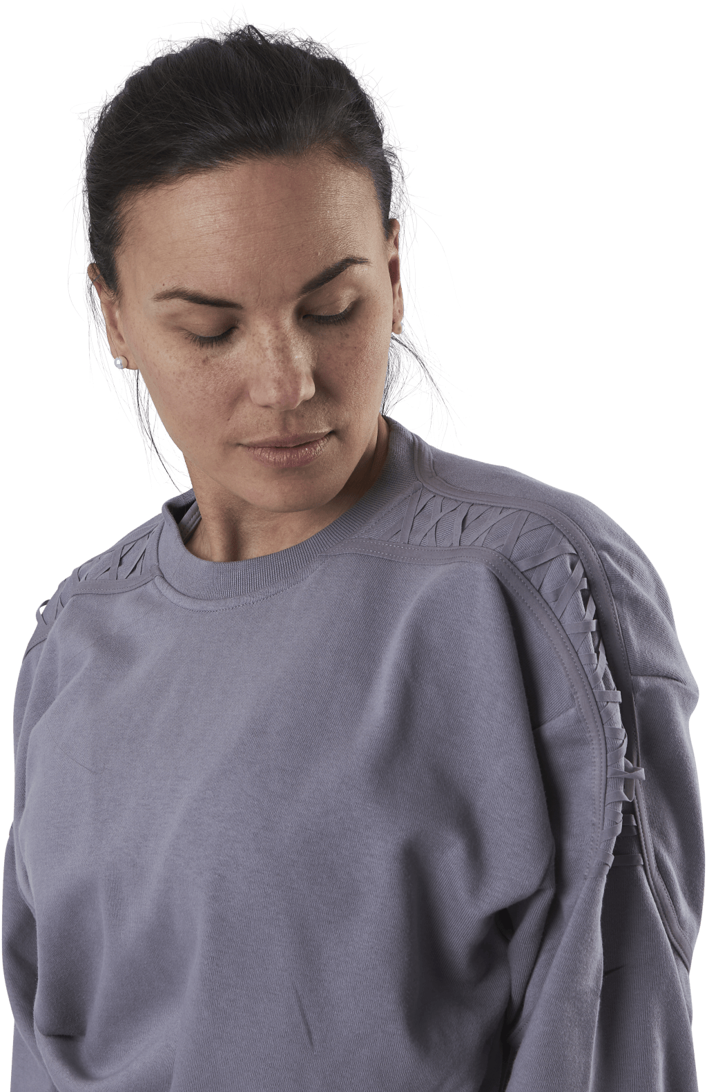 Therma Cropped Fleece LS Crew Purple - Bild 4