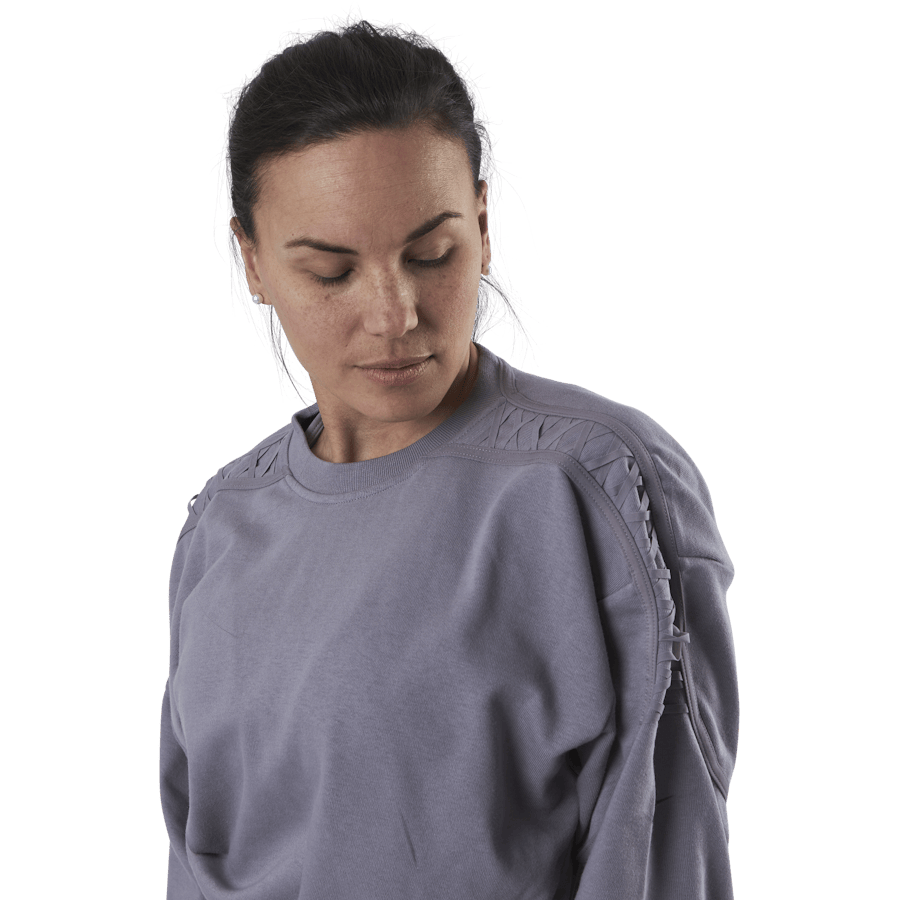 Therma Cropped Fleece LS Crew Purple - Bild 4