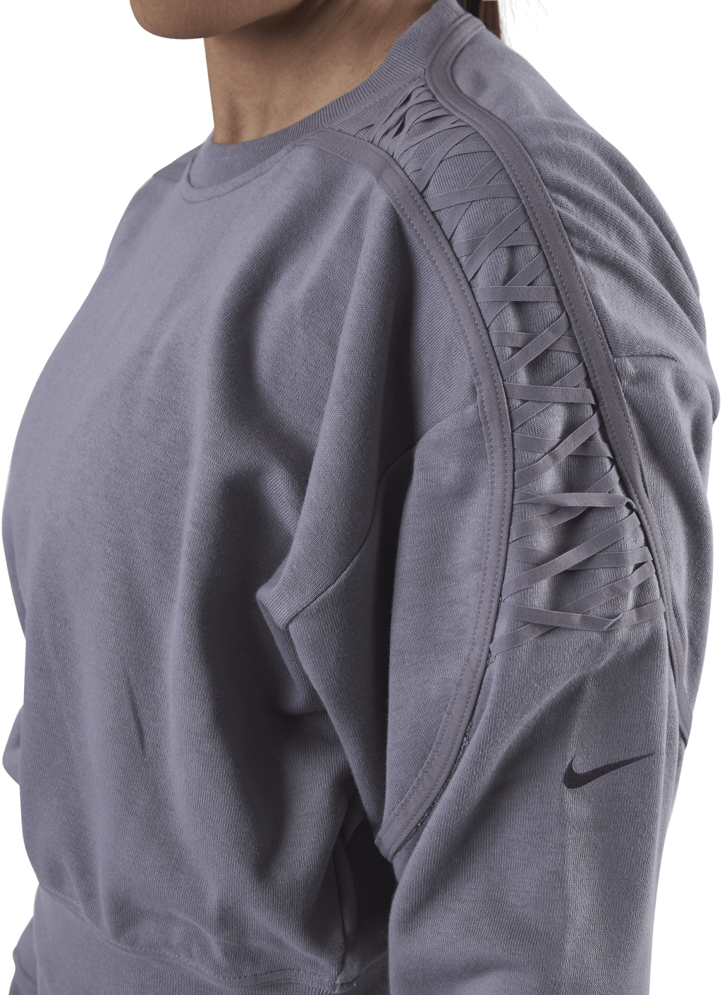 Therma Cropped Fleece LS Crew Purple - Bild 5