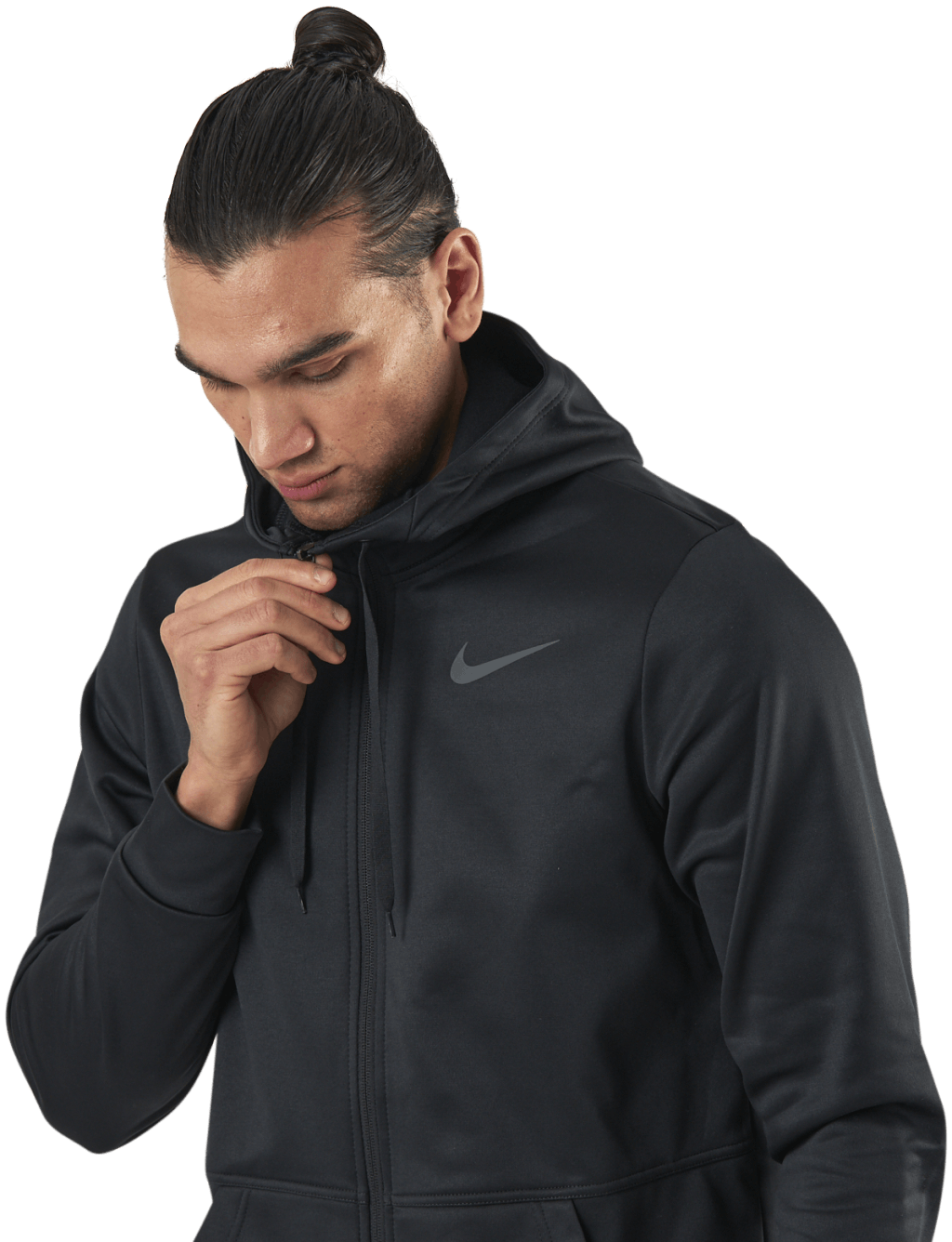 Therma Full-Zip Hood Black/Grey, Male, Abbigliamento, Camicie, Allenamento, Nero, M