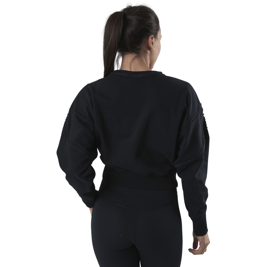 Therma Cropped Fleece LS Crew Black - Bild 3