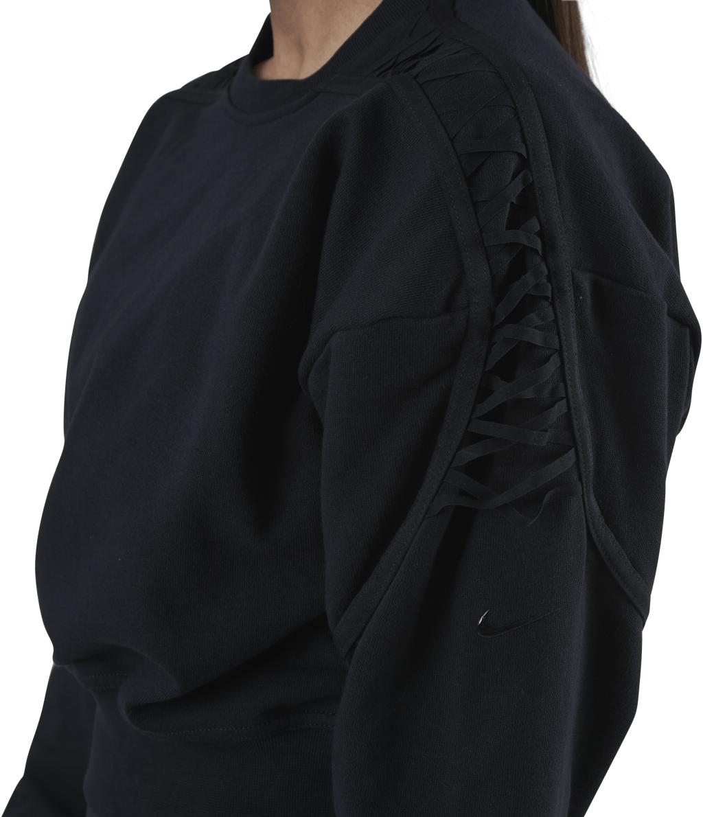 Therma Cropped Fleece LS Crew Black - Bild 5