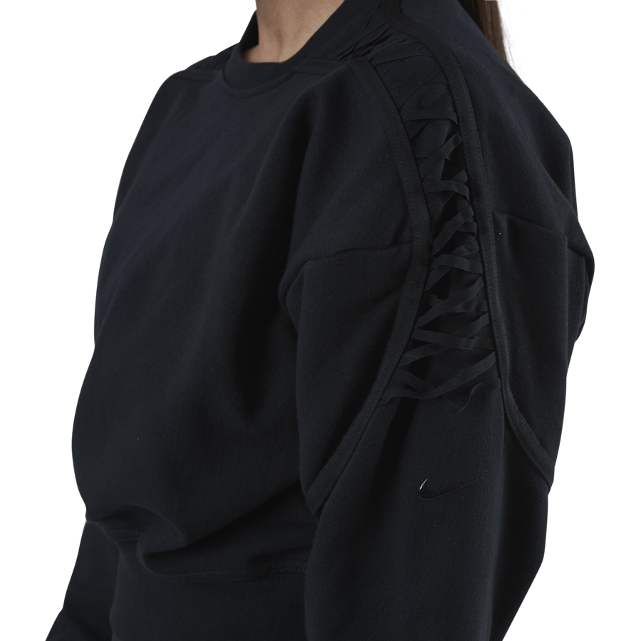 Therma Cropped Fleece LS Crew Black - Bild 5