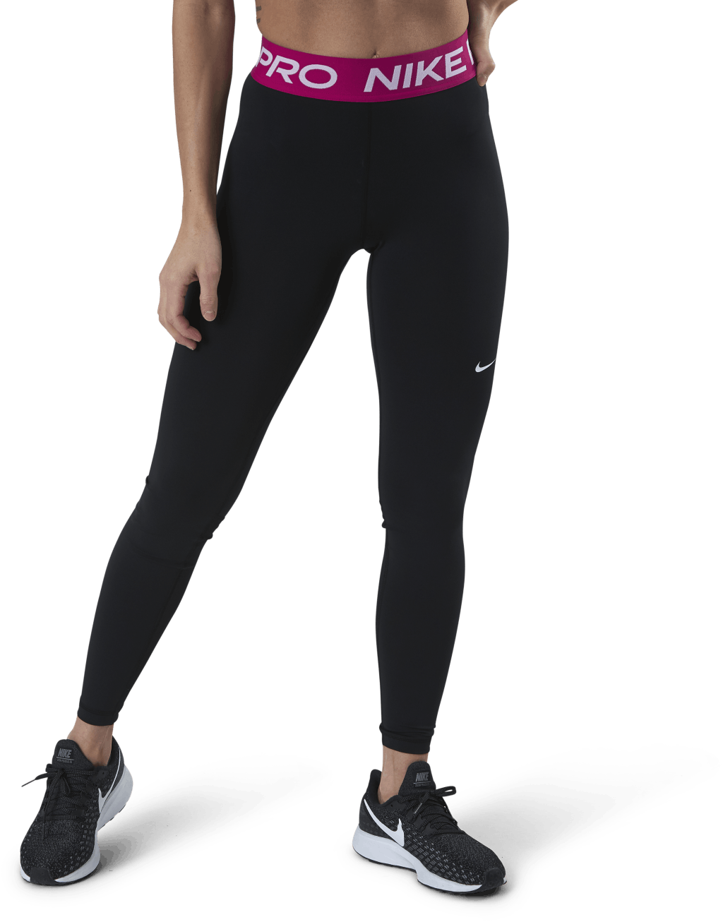 365 Tight White/Black, Female, Apparels, Leggings, Workout, Black, XL
